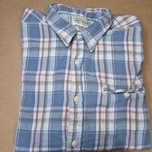 Lucky Brand Men's Blue Plaid Double Layer Shirt 2418/425